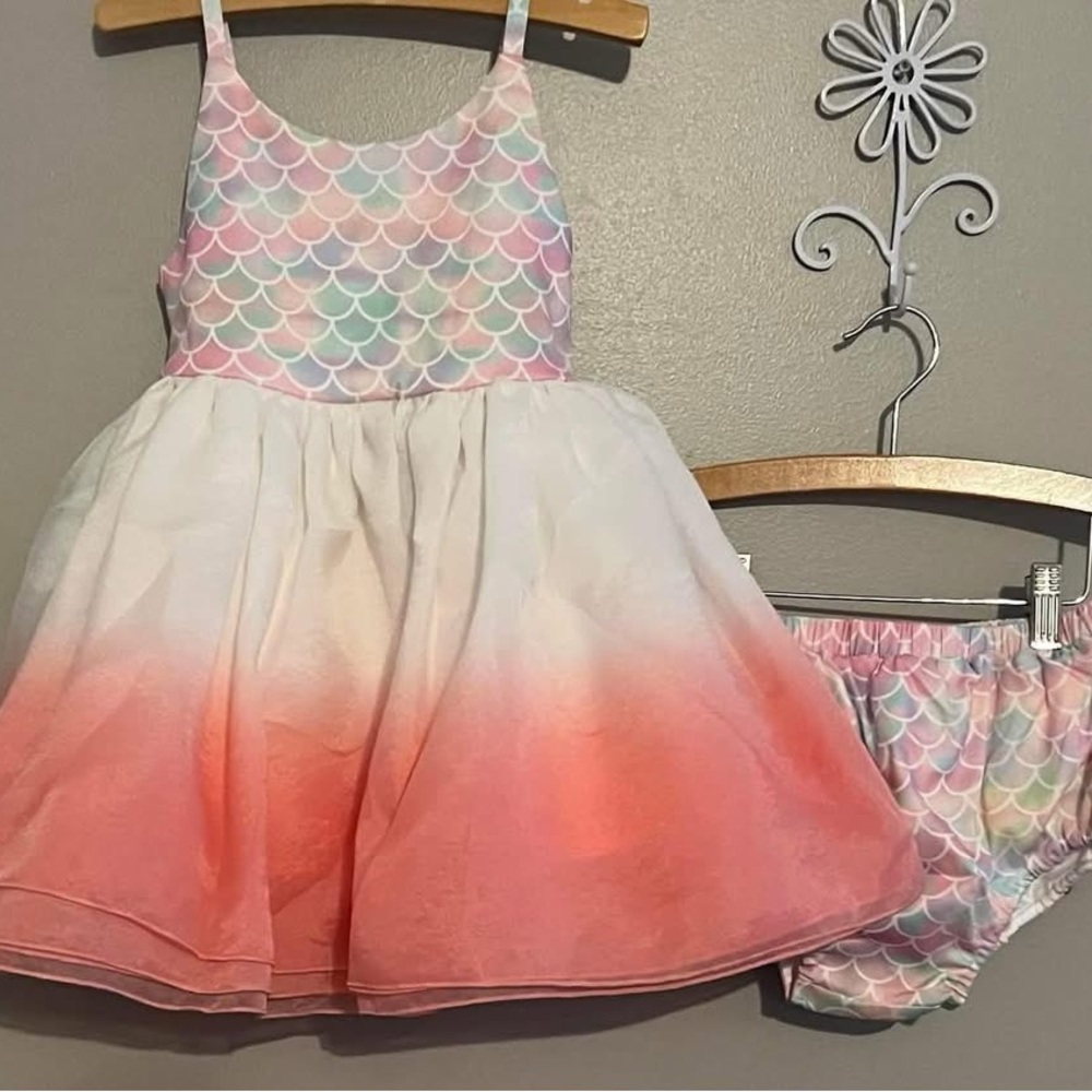 Pastel Mermaid Kids Formal Dress
